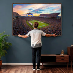 Auburn Stadium Sunset Wall Art Canvas Print, Jordan Hare