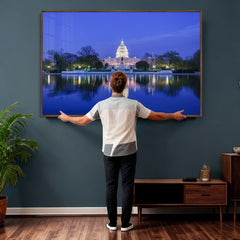 Washington White House Skyline Wall Art Canvas Print –