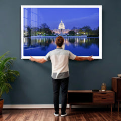 Washington White House Skyline Wall Art Canvas Print –