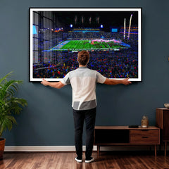 Ole Miss Rebels Vaught Hemingway Stadium Wall Art Canvas
