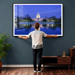 Washington White House Skyline Wall Art Canvas Print –