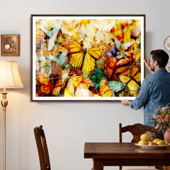 Butterfly Wall Art Canvas Print – Colorful Abstract Nature