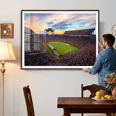 Auburn Stadium Sunset Wall Art Canvas Print, Jordan Hare