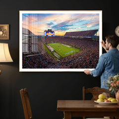Auburn Stadium Sunset Wall Art Canvas Print, Jordan Hare