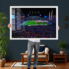 Ole Miss Rebels Vaught Hemingway Stadium Wall Art Canvas