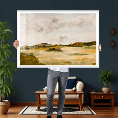 Watercolor Abstract Countryside Wall Art Canvas Print,