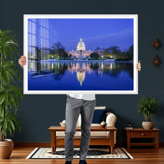 Washington White House Skyline Wall Art Canvas Print –