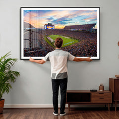 Auburn Stadium Sunset Wall Art Canvas Print, Jordan Hare