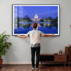 Washington White House Skyline Wall Art Canvas Print –