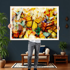 Butterfly Wall Art Canvas Print – Colorful Abstract Nature