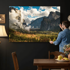 Yosemite Valley River Wall Art Canvas Print