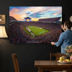 Auburn Stadium Sunset Wall Art Canvas Print, Jordan Hare