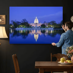 Washington White House Skyline Wall Art Canvas Print –