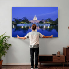 Washington White House Skyline Wall Art Canvas Print –