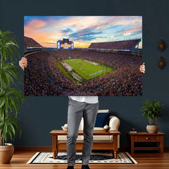 Auburn Stadium Sunset Wall Art Canvas Print, Jordan Hare