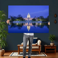Washington White House Skyline Wall Art Canvas Print –