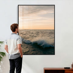 Ocean Wave Wall Art Canvas Print, Calm Coastal Nature