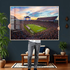 Auburn Stadium Sunset Wall Art Canvas Print, Jordan Hare