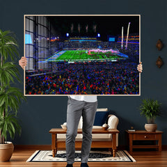 Ole Miss Rebels Vaught Hemingway Stadium Wall Art Canvas