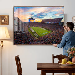 Auburn Stadium Sunset Wall Art Canvas Print, Jordan Hare