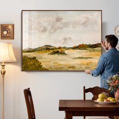 Watercolor Abstract Countryside Wall Art Canvas Print,