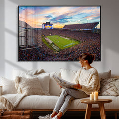 Auburn Stadium Sunset Wall Art Canvas Print, Jordan Hare