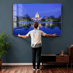 Washington White House Skyline Wall Art Canvas Print –