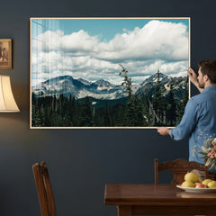 Mountain Forest Wall Art Canvas Print, Alpine Pine Tree