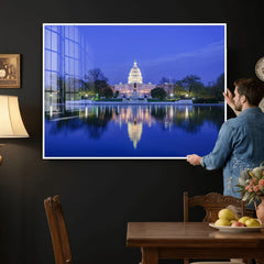 Washington White House Skyline Wall Art Canvas Print –