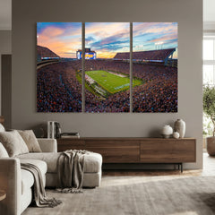 Auburn Stadium Sunset Wall Art Canvas Print, Jordan Hare
