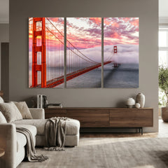 Golden Gate Bridge Wall Art Canvas Print – San Francisco
