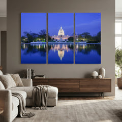 Washington White House Skyline Wall Art Canvas Print –