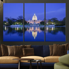 Washington White House Skyline Wall Art Canvas Print –