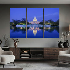 Washington White House Skyline Wall Art Canvas Print –