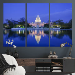 Washington White House Skyline Wall Art Canvas Print –
