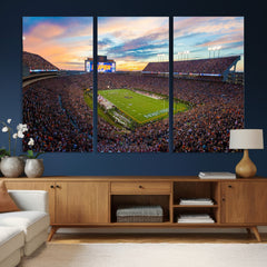 Auburn Stadium Sunset Wall Art Canvas Print, Jordan Hare