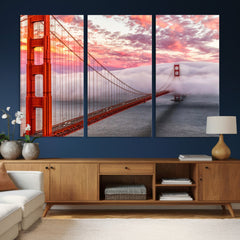 Golden Gate Bridge Wall Art Canvas Print – San Francisco