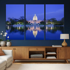 Washington White House Skyline Wall Art Canvas Print –