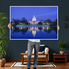 Washington White House Skyline Wall Art Canvas Print –