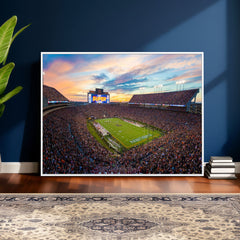 Auburn Stadium Sunset Wall Art Canvas Print, Jordan Hare