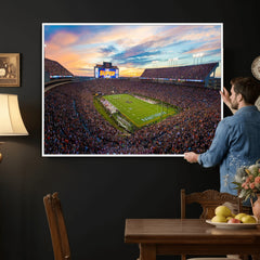 Auburn Stadium Sunset Wall Art Canvas Print, Jordan Hare