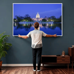 Washington White House Skyline Wall Art Canvas Print –