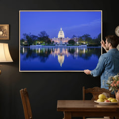 Washington White House Skyline Wall Art Canvas Print –
