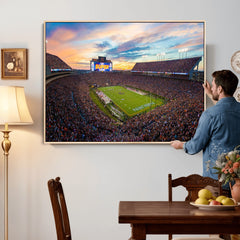 Auburn Stadium Sunset Wall Art Canvas Print, Jordan Hare