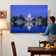 Washington White House Skyline Wall Art Canvas Print –
