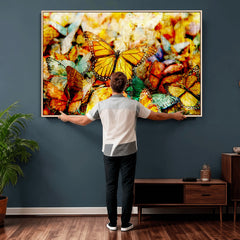 Butterfly Wall Art Canvas Print – Colorful Abstract Nature