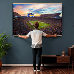 Auburn Stadium Sunset Wall Art Canvas Print, Jordan Hare