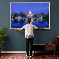 Washington White House Skyline Wall Art Canvas Print –