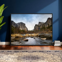 Yosemite Valley Mountain Landscape Wall Art Canvas Print,