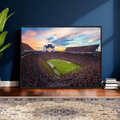 Auburn Stadium Sunset Wall Art Canvas Print, Jordan Hare